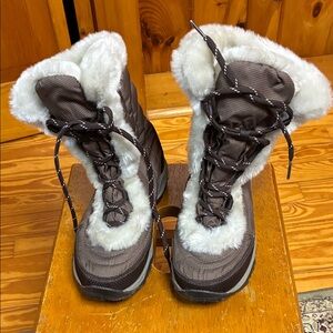 The North Face Brown and Gray Winter Boots
